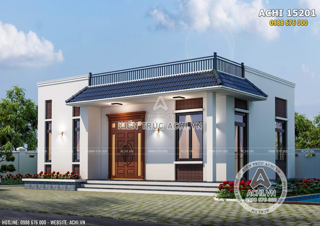 Nhà cấp 4 đơn giản 1 tầng đẹp 500 triệu tại Thanh Hóa - ACHI 15209