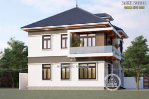 Thiết kế nhà mái Nhật 2 tầng 100m2 hiện đại đẹp – Mã số: ACHI 23234