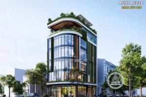 Top +4 thiết kế nhà phố 6 tầng lô góc 2 mặt tiền đẹp hiện đại