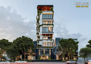 Góc view mặt tiền đẹp, hiện đại của mẫu thiết kế nhà ống
