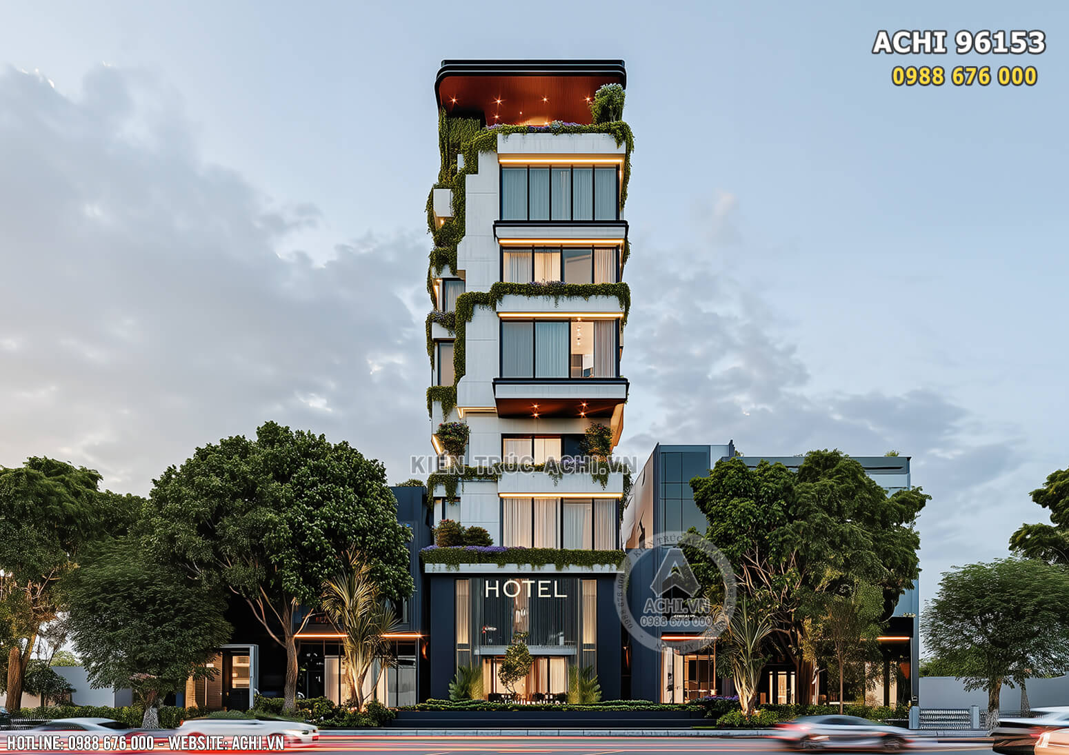 Góc view mặt tiền đẹp, hiện đại của mẫu thiết kế nhà ống