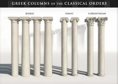 Cột Kiến Trúc Hy Lạp Thức Cột Doric, Ionic & Corinthian